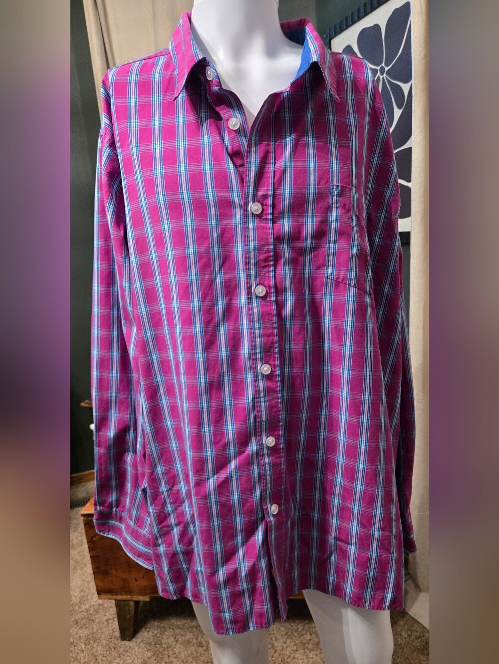 King Size 4XL Men's Button Down Collared Shirt